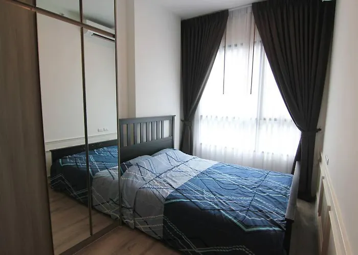 New Condo, Hi-speed Wi-fi, Gym Pool, Near Lam Sali Mrt 公寓 曼谷
